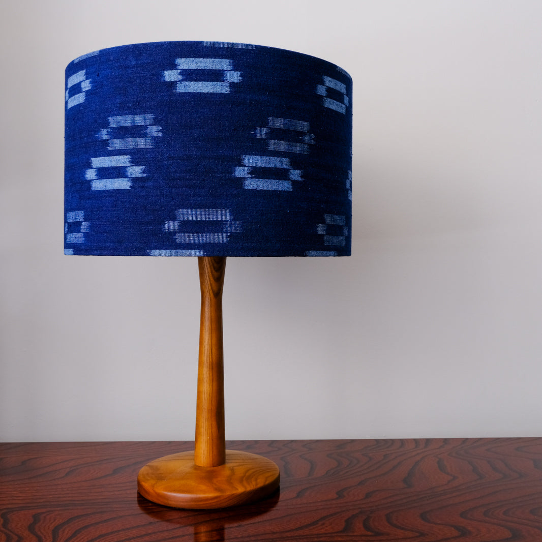 Strong blue pattern Japanese ikat light shades