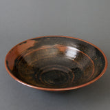 Tenmoku Handmade Fruit Bowl, Small - 3 quarter