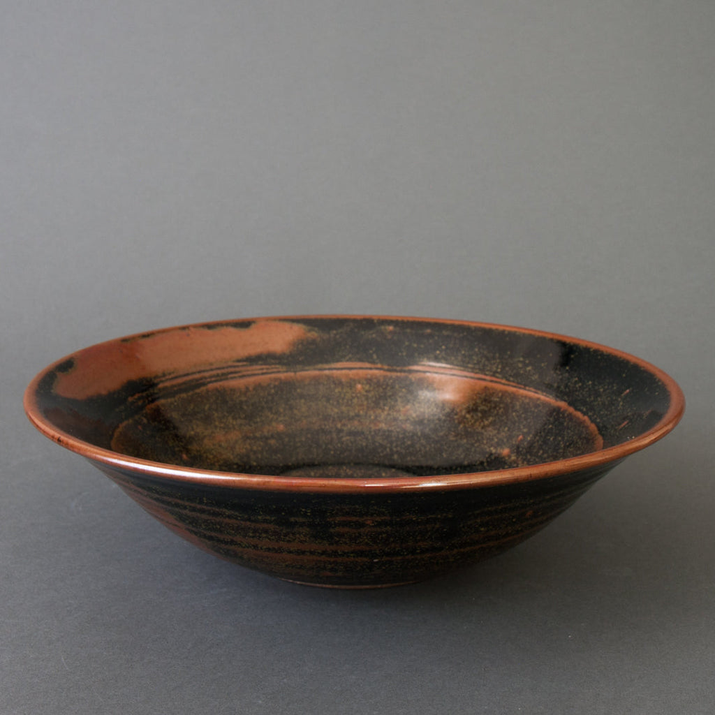 Tenmoku Handmade Fruit Bowl, Small - Quarter