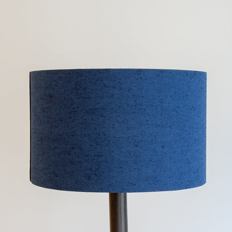 Cotton Tsumugi Textured Blue Lampshades Off