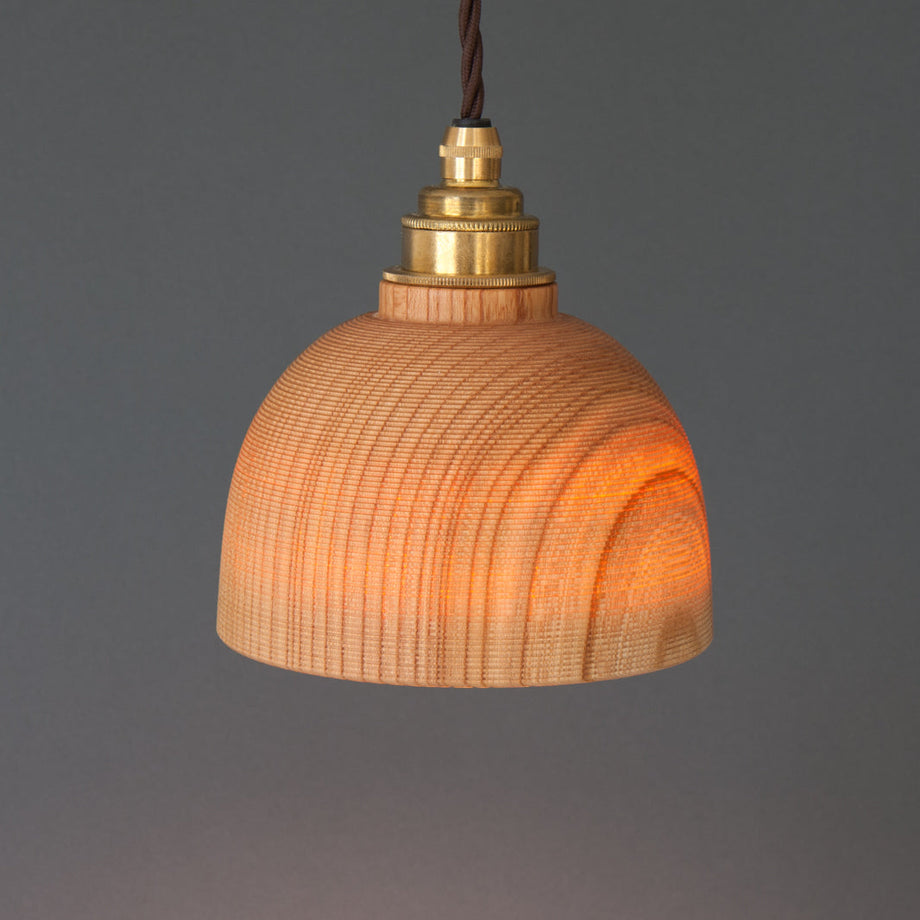 Maru hand-turned lacquer lampshade handmade in Japan | Sansho