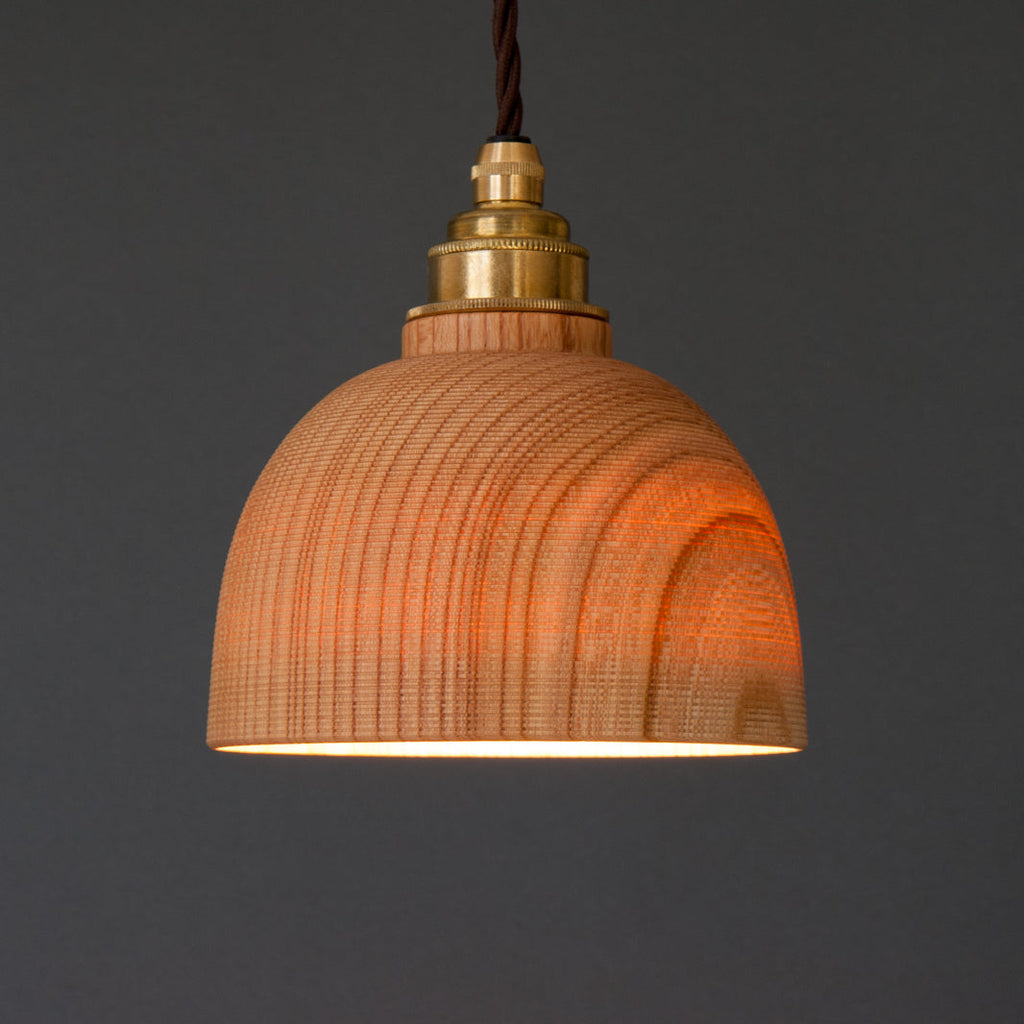 Maru Handmade Japanese Lacquer Lampshade - straight lit