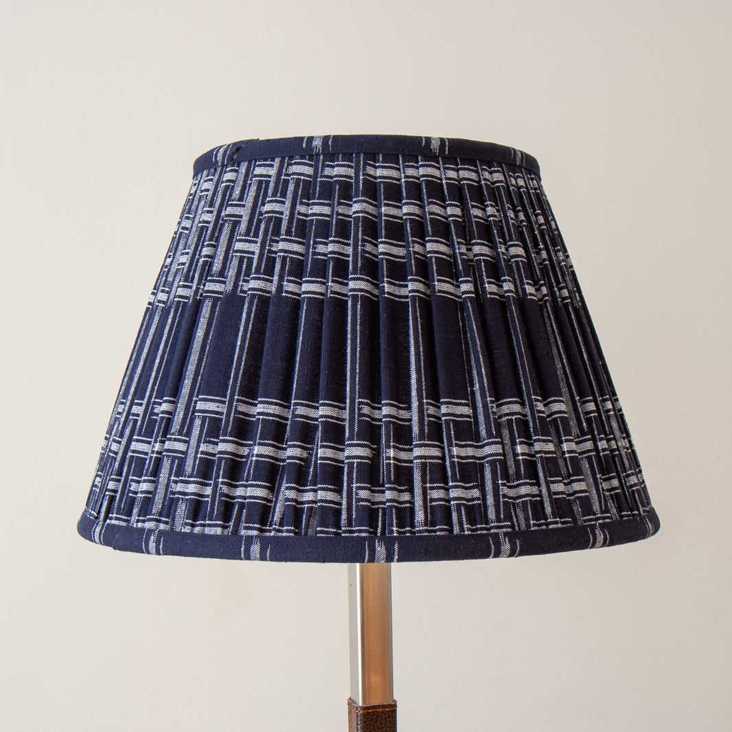 Ajiro Indigo Lampshade Lit