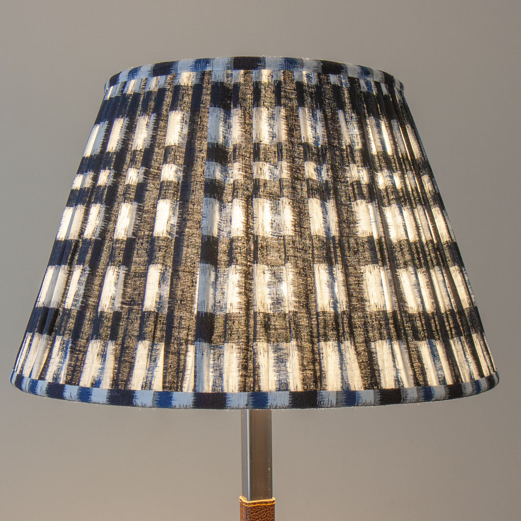 Beautiful gathered soft lampshade from Japanese Ikat