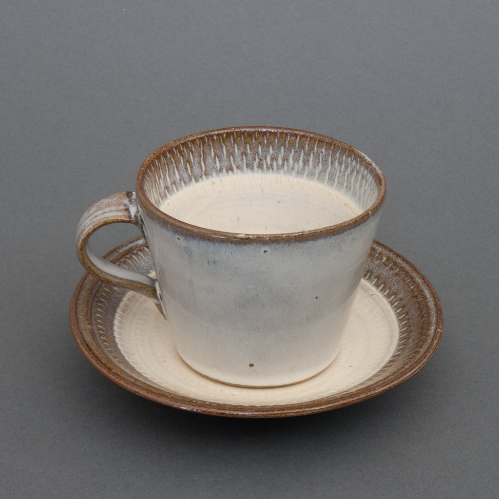 Mentori Saucer and Cup Handmade in Japan - Down
