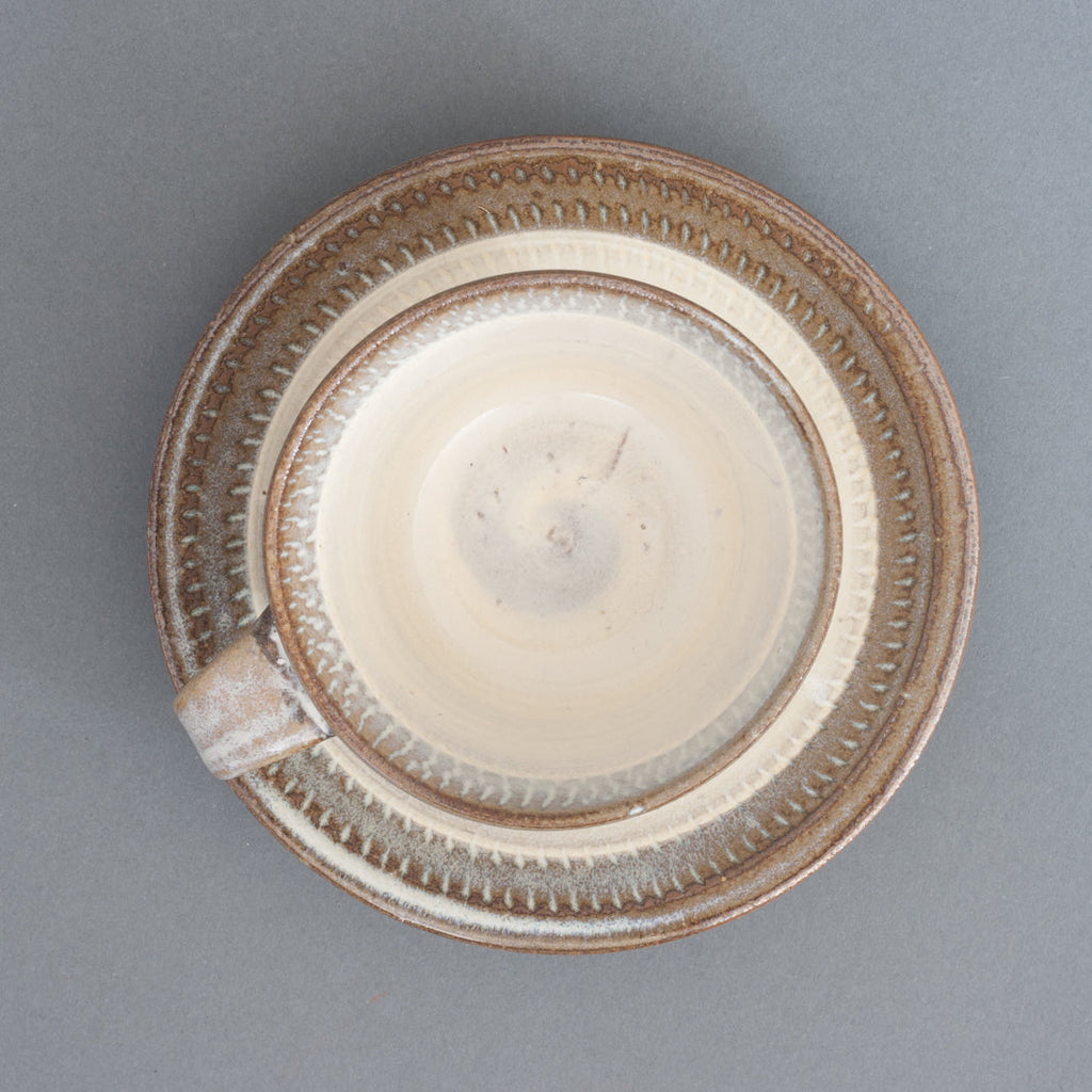 Mentori Saucer and Cup Handmade in Japan - Top