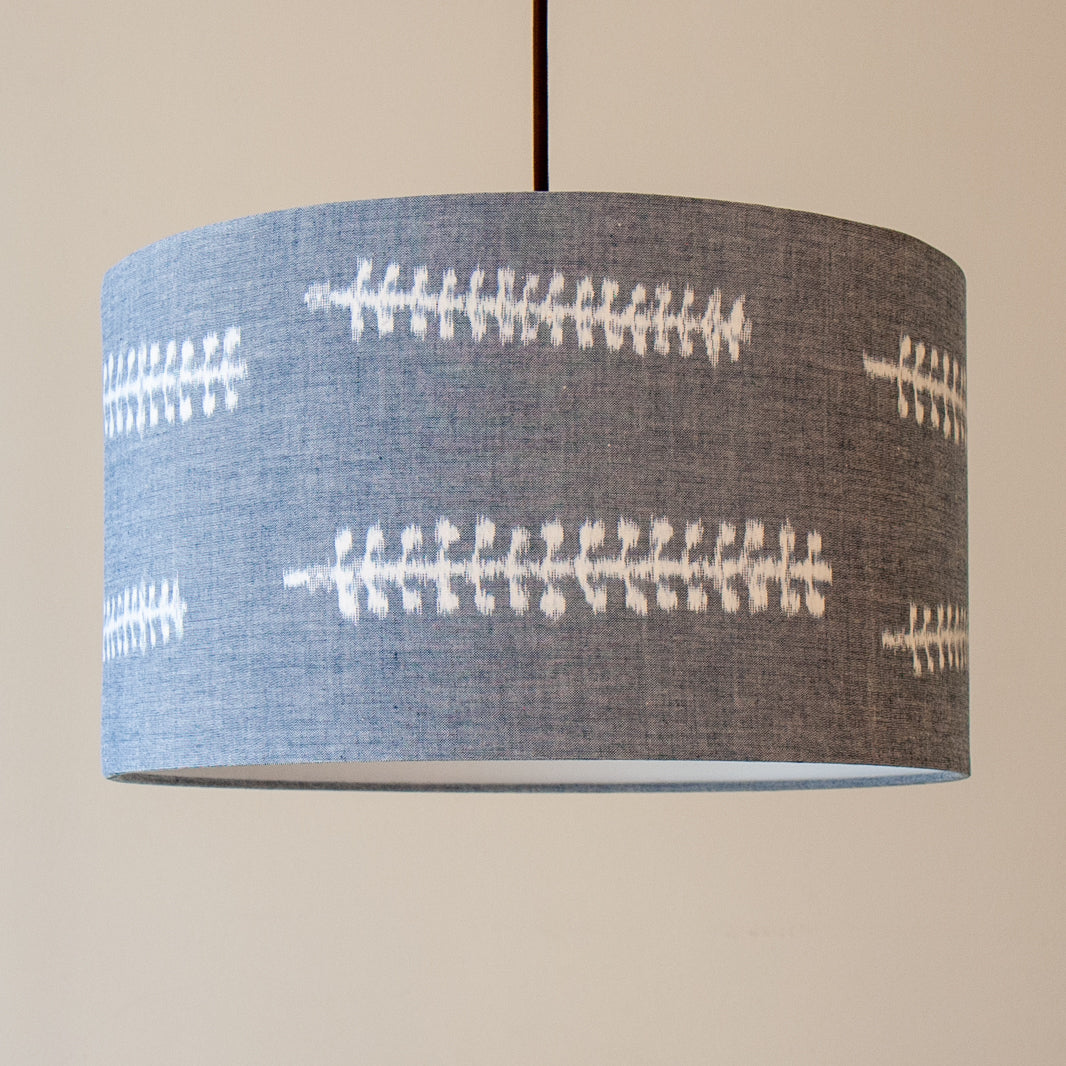 Light Blue Grey Japanese Cotton Lamp Shades