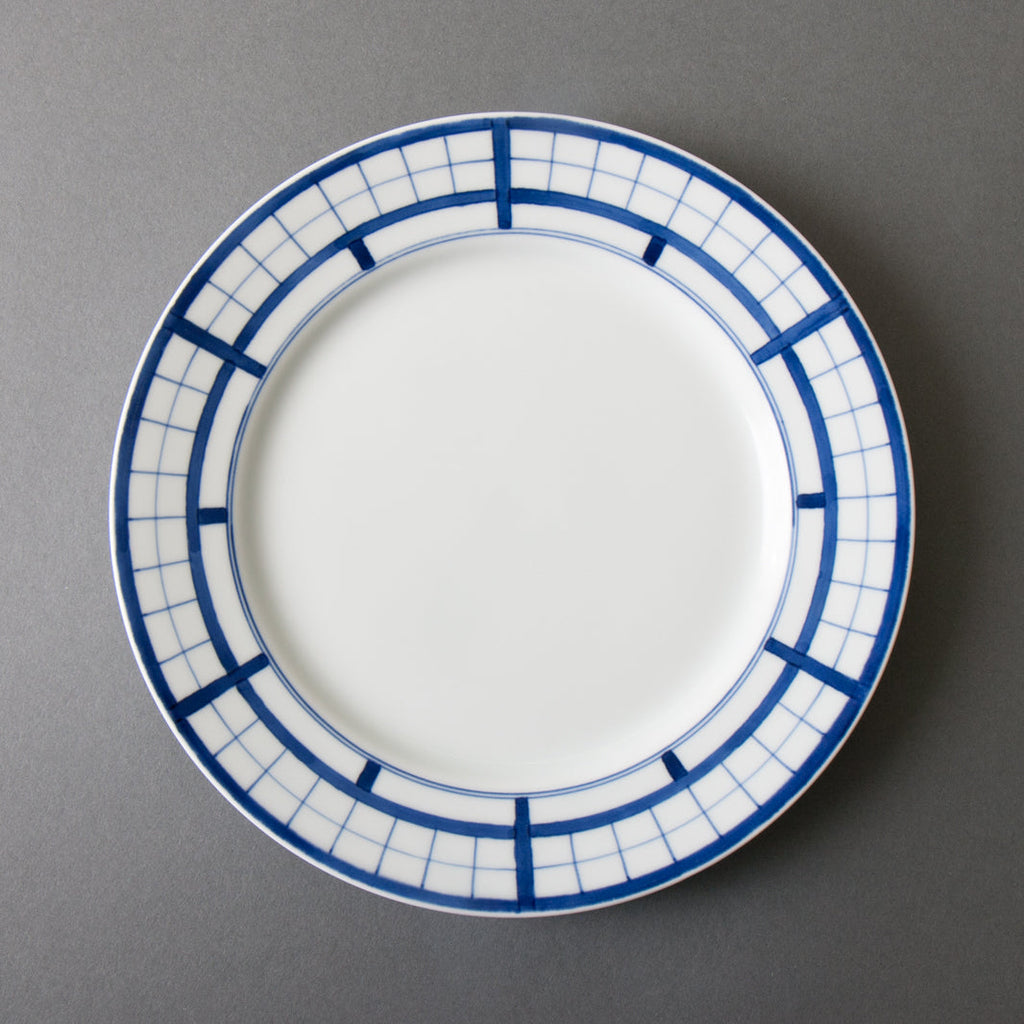 Shoji pattern hand-painted side plate - top