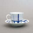 Shoji pattern hand-painted cup & saucer - straight
