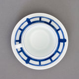 Shoji pattern hand-painted cup & saucer - top