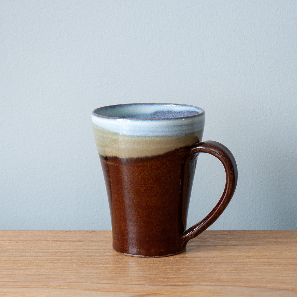 Handmade Japanese Mug - half glaze