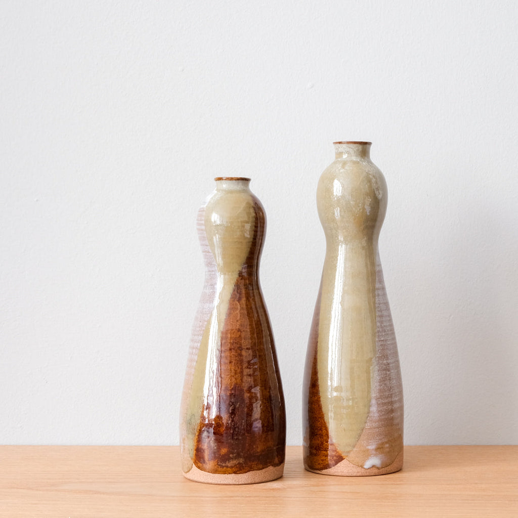 Slim and elegant Handmade Stoneware Japanese Vase