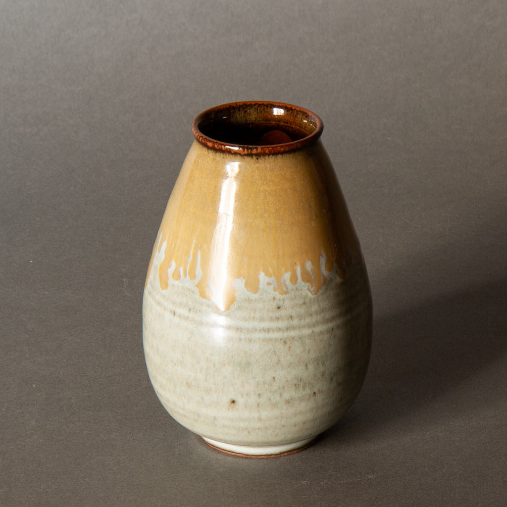 Green Warabai Drop Vase, Takatori Kiln