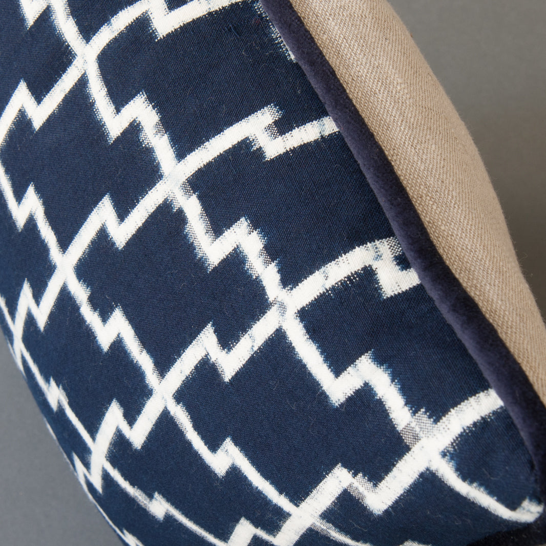 Hazure Japanese Indigo Cushion Detail