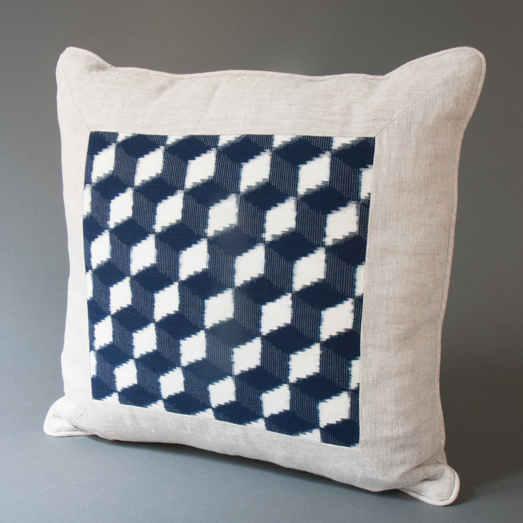 Diamonds Japanese Indigo Cushion Thumbnail