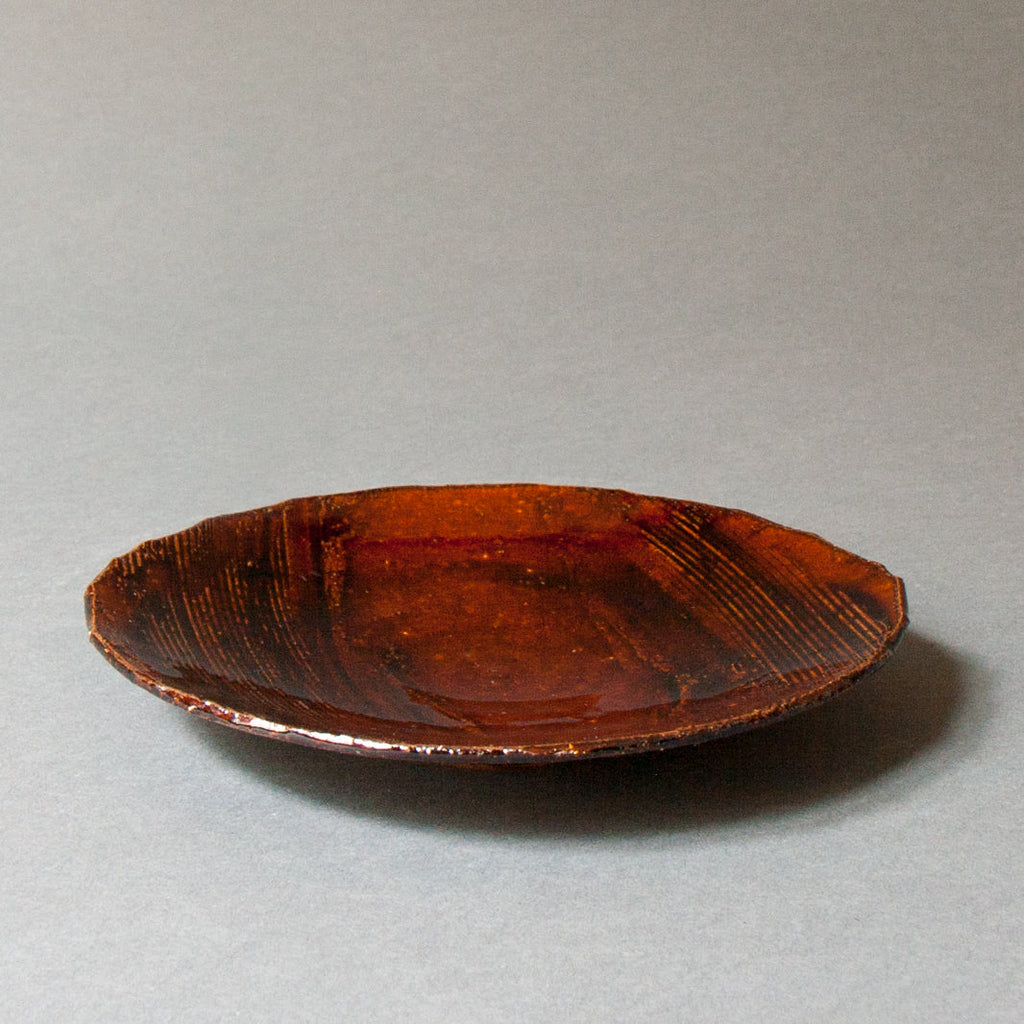 Rustic and rough wabi style Japanese stye plate, small