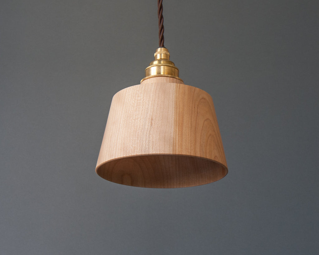 Choku Handmade Japanese Lacquer lamp shade - up unlit
